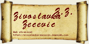 Živoslavka Zečević vizit kartica